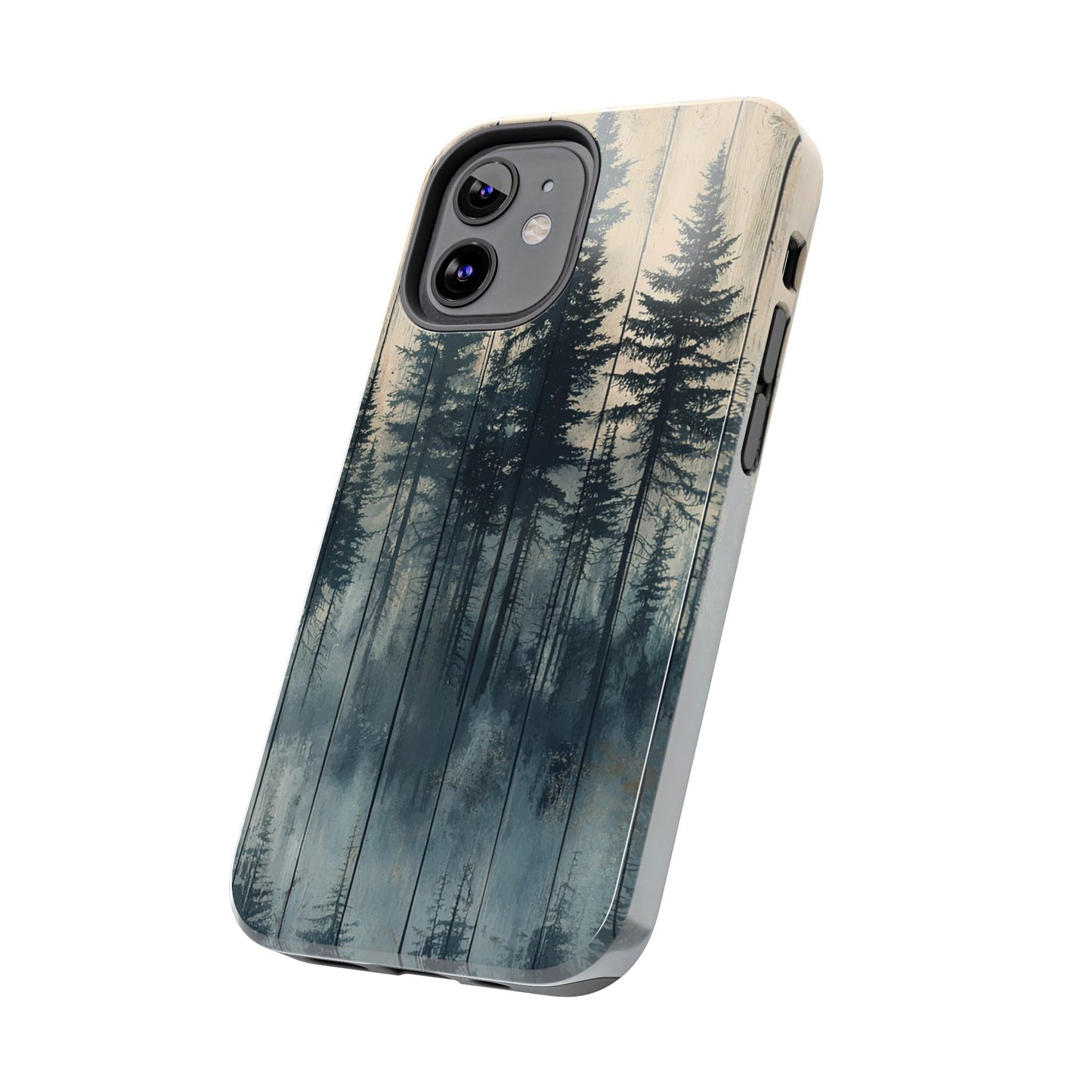 Misty Forest iPhone Case - Rustic Nature-Inspired Protective Cover