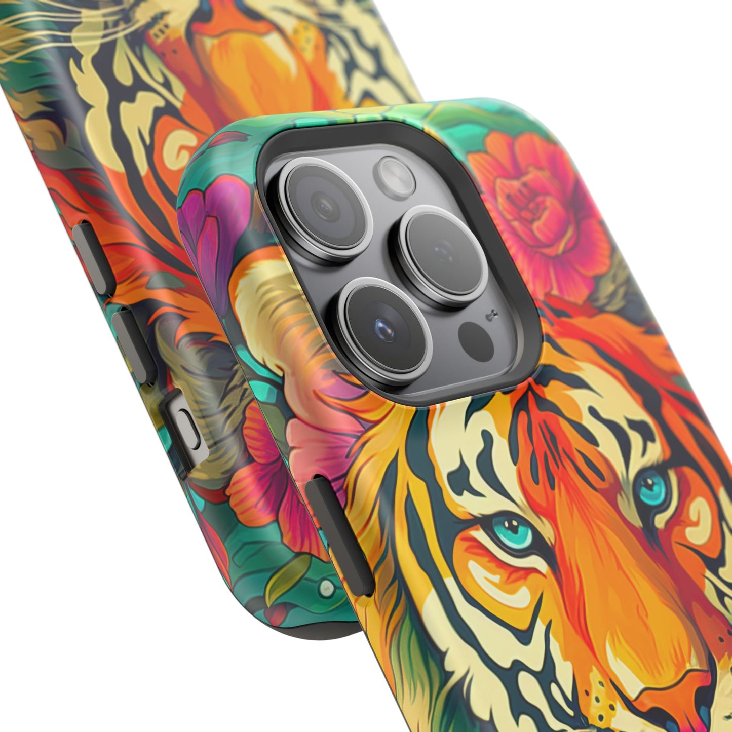 Fierce Rainbow Tiger Art - MagSafe iPhone Case