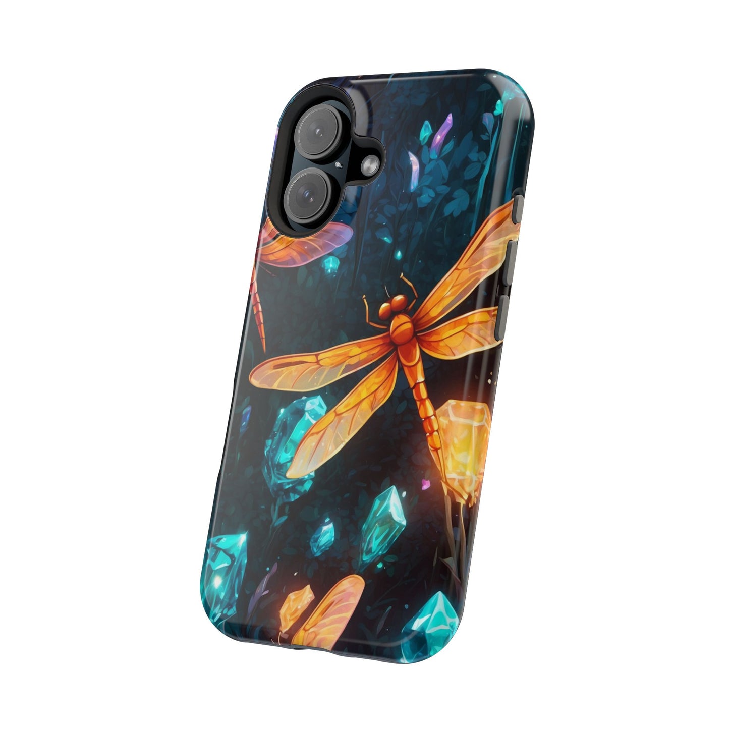 Mystical Dragonflies & Crystals – MagSafe iPhone Series Case