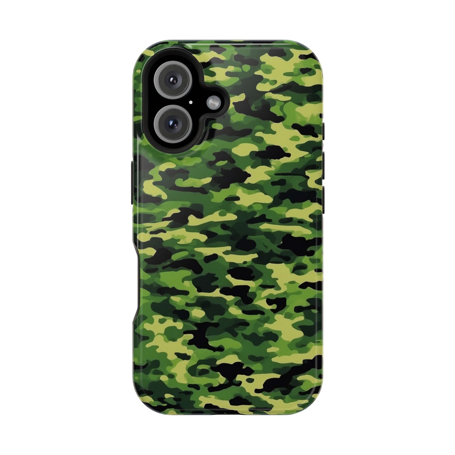 Green Woodland Camouflage – MagSafe iPhone Case, Slim and Shockproof