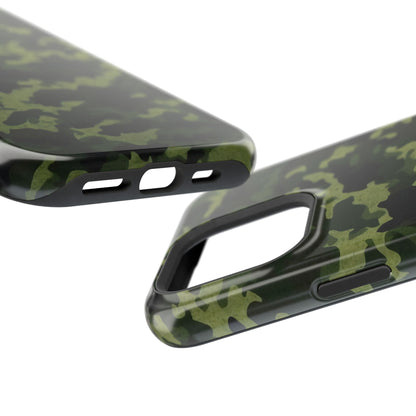 Dark Green Camouflage – MagSafe iPhone Case, Slim and Drop-Resistant