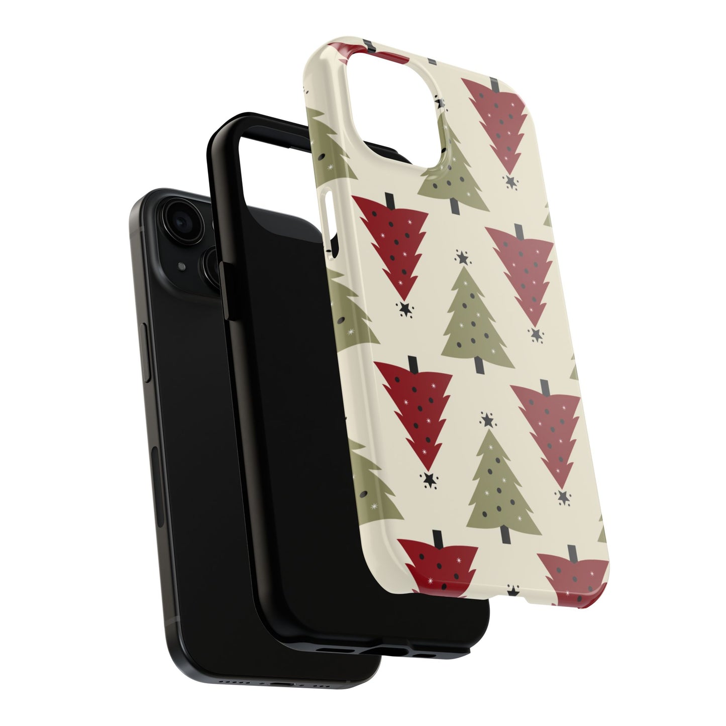 Retro Christmas Trees Pattern - iPhone Series Case