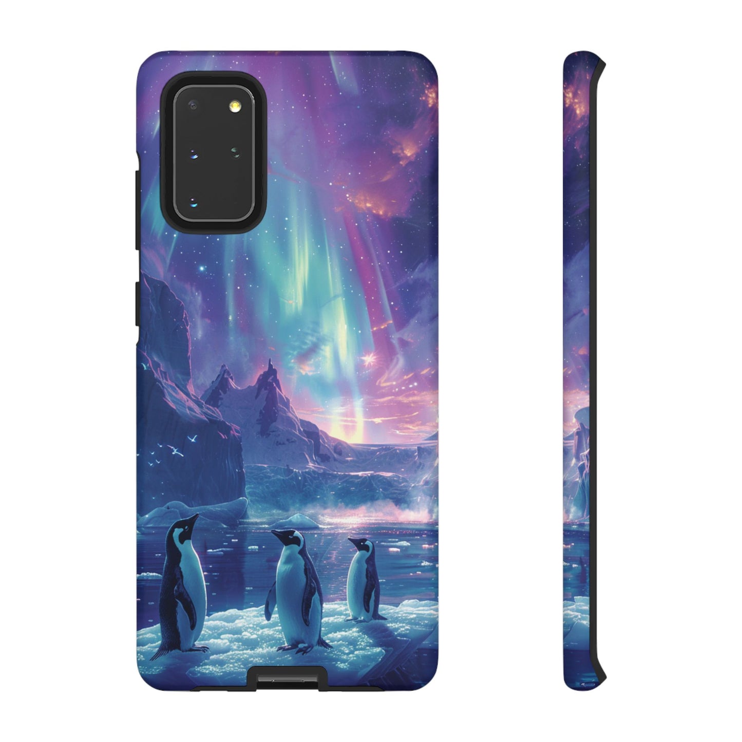 Penguin Parade Northern Lights iPhone Case