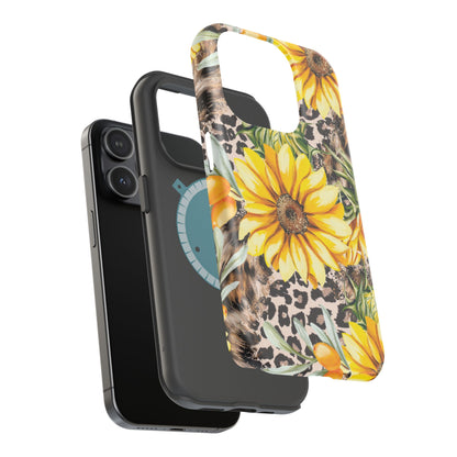 Leopard Sunflower Chic - MagSafe  iPhone Series Case