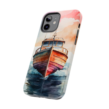 Sunset Sail Watercolor Boat – iPhone Series Case