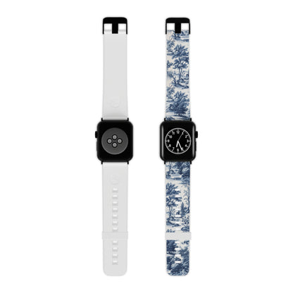 Vintage Charm Blue Toile Apple Watch Band