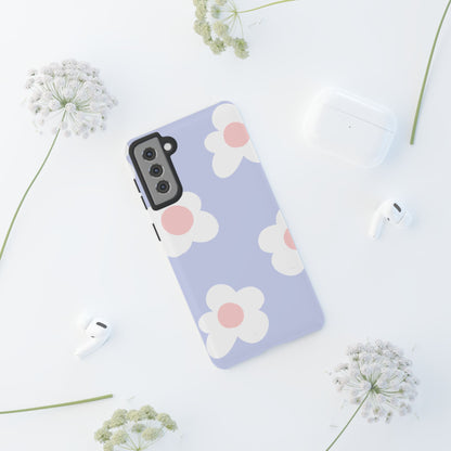 Retro Daisy Pastel Tough Samsung Galaxy Case – Durable Design with Soft Matte Finish