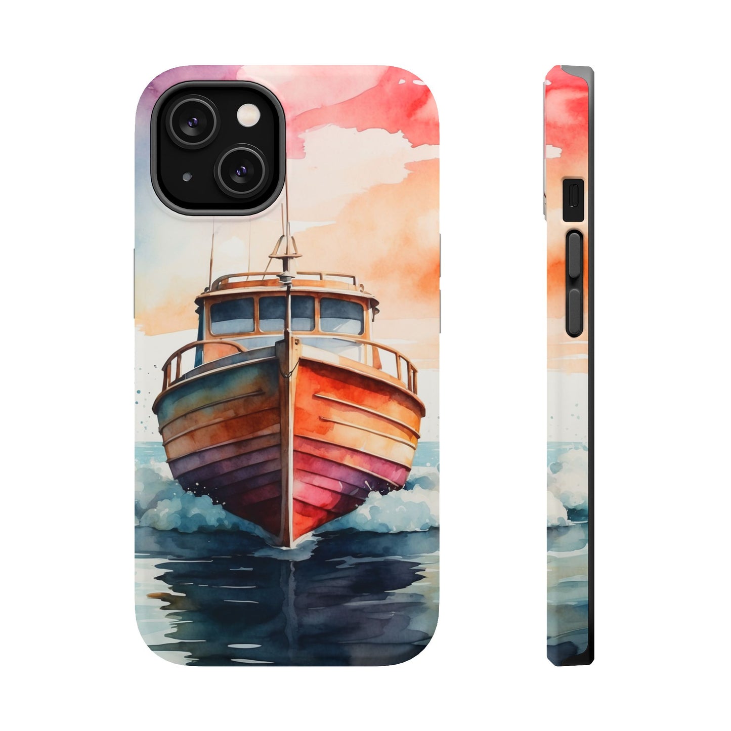 Sunset Sail Watercolor Boat –  MagSafe iPhone Series Case