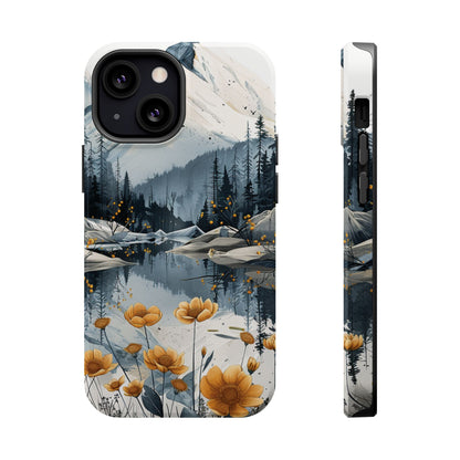 Silver Alpine Wildflower iPhone Case