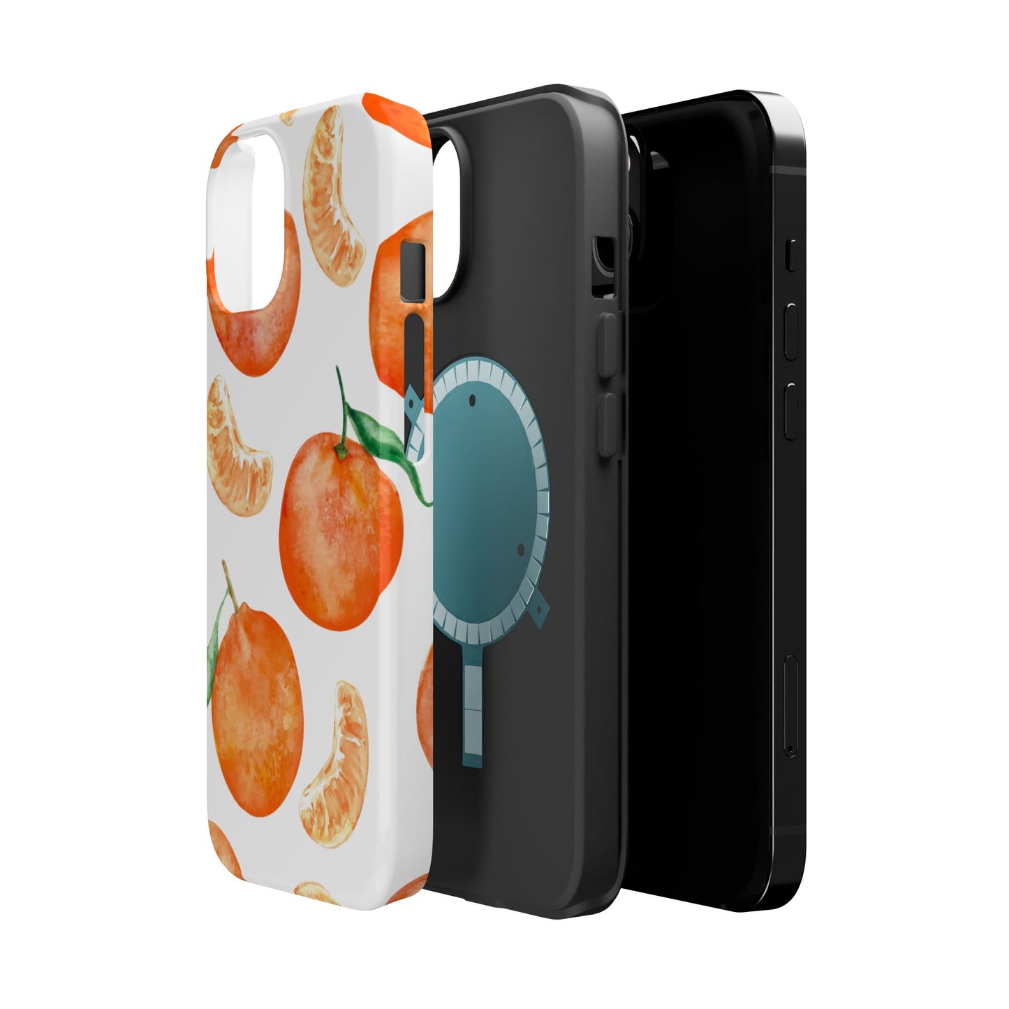 Tangerine Dreams Tough MagSafe iPhone Case – Watercolor Orange Design, Shockproof Dual Protection