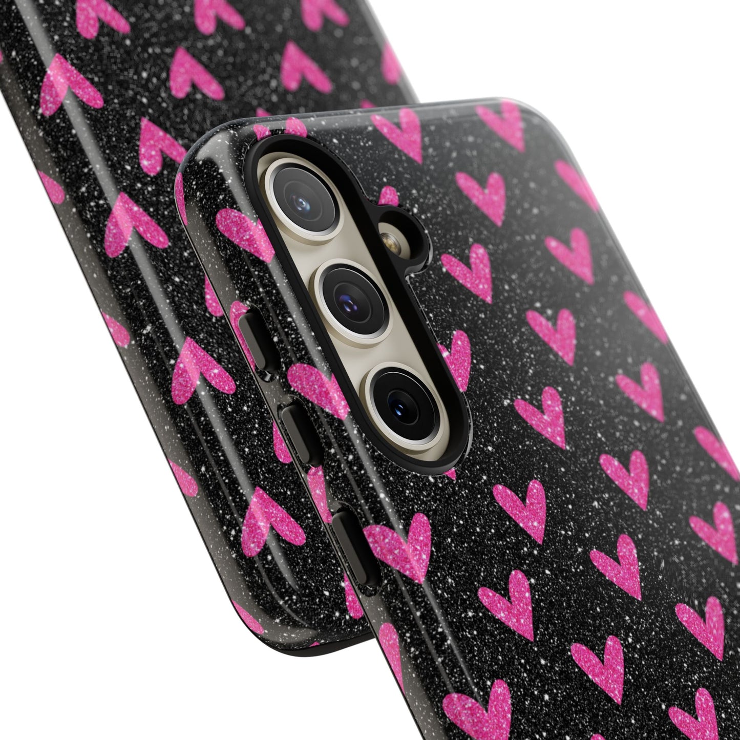 Sparkling Pink Hearts Samsung Galaxy Case