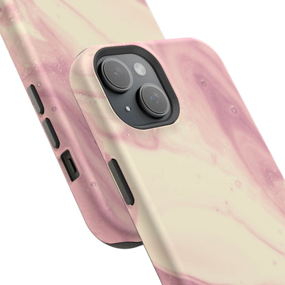 Blush Marble Glow – MagSafe Case with Pink & Rose Gold Marble Design