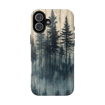 Misty Forest iPhone Case - Rustic Nature-Inspired Protective Cover