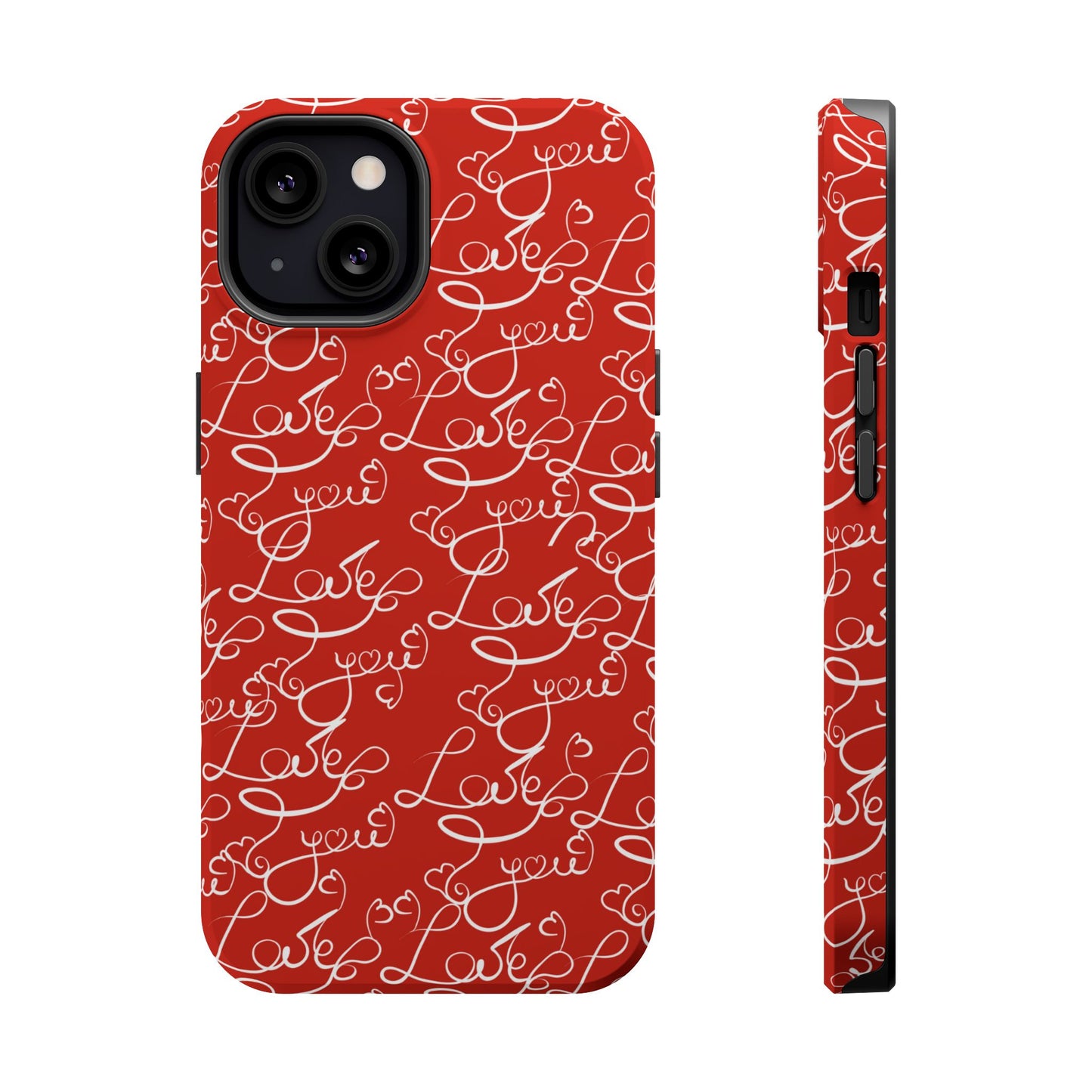 Love Script Red MagSafe Case – Stylish Handwritten Design