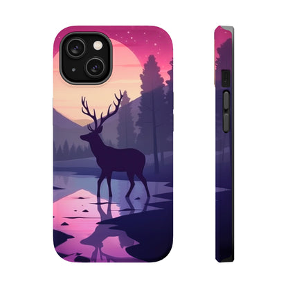 Twilight Elegance: Stag Reflection – MagSafe iPhone Case