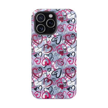 Graffiti Love Hearts MagSafe Case