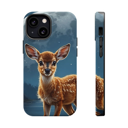 MagSafe-Compatible iPhone Case – Enchanted Fawn Under the Moonlit Sky