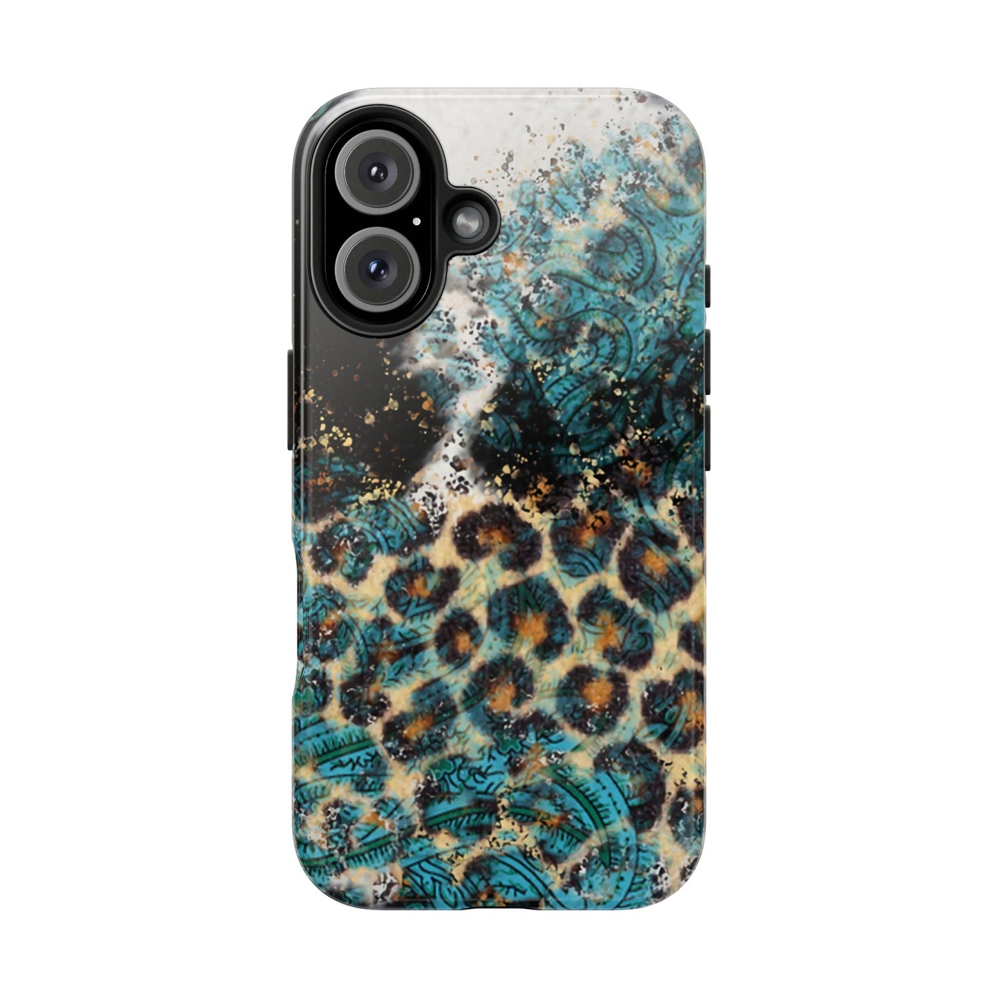 Turquoise Paisley Cowhide Leopard - iPhone Series Case