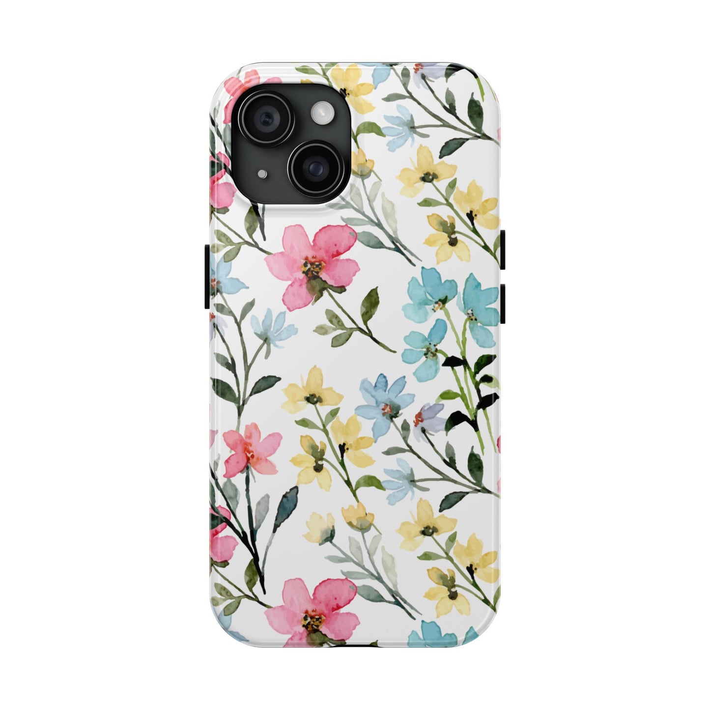 Watercolor Floral Bliss – iPhone Series Case with Pastel Flower Design