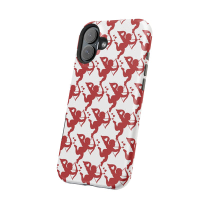 Red Cupid Love Pattern MagSafe Case