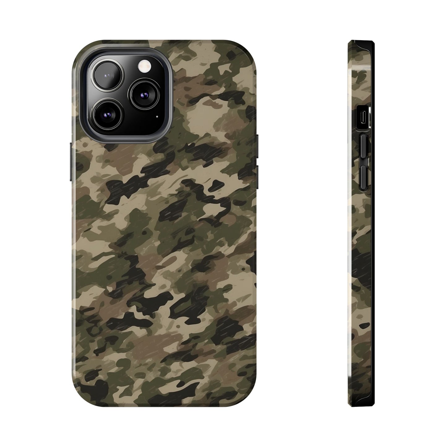 Classic Light Brown Camouflage – Durable iPhone Case with Timeless Design