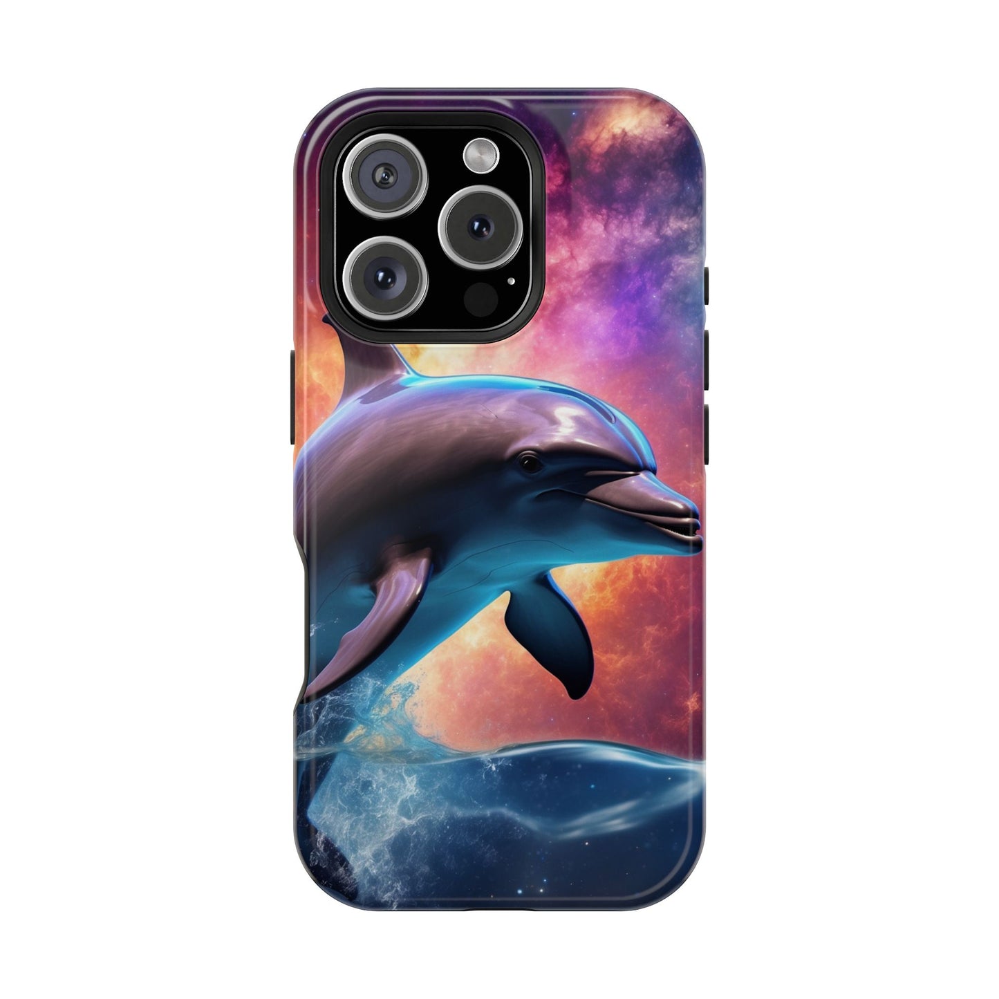 Cosmic Dolphin Galaxy Art - MagSafe-Compatible Case