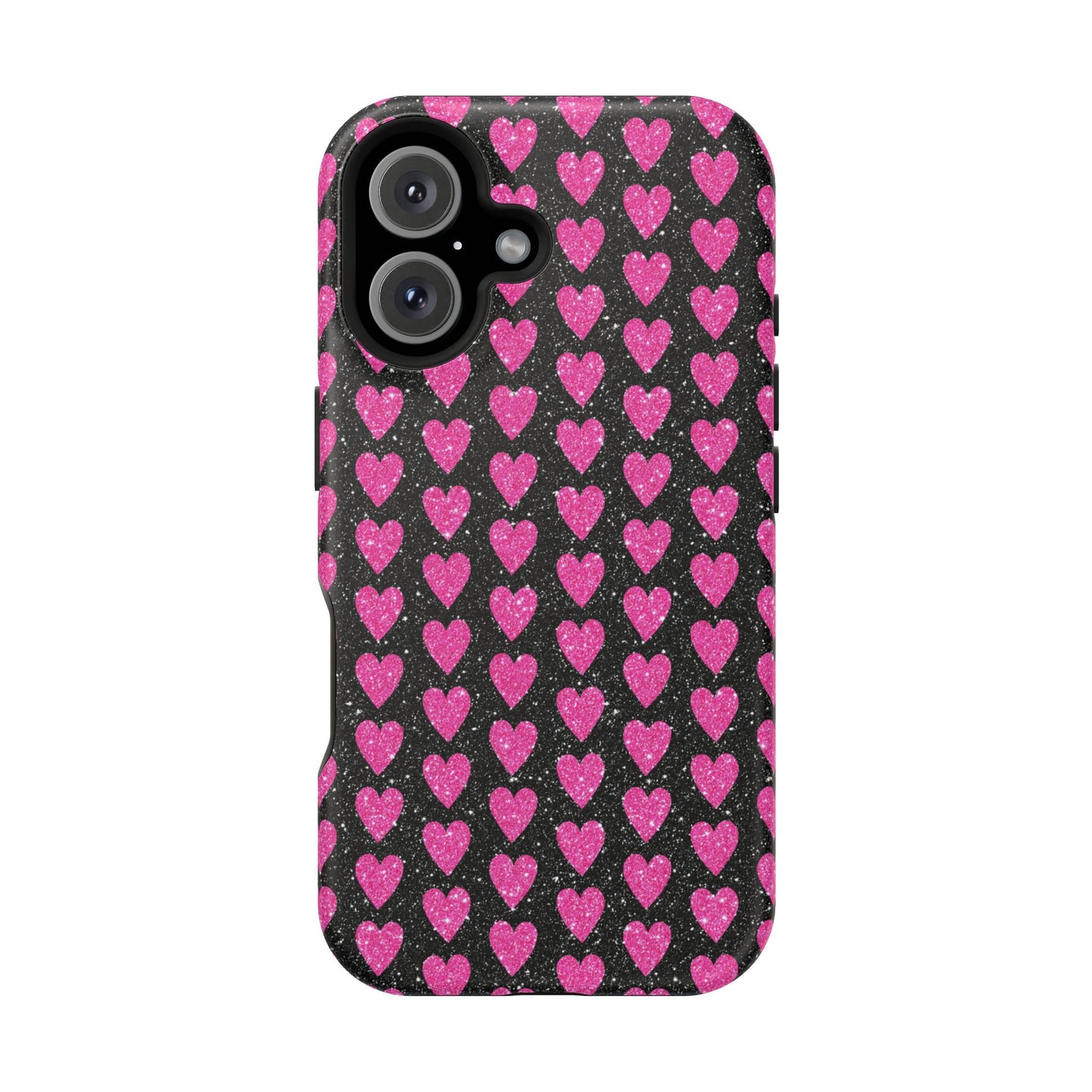 Glitter Pink Hearts MagSafe Case