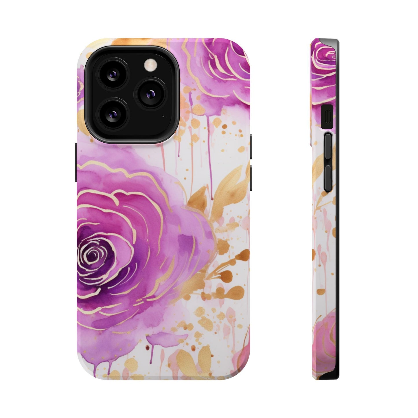 Radiant Purple & Gold Floral - MagSafe iPhone Series Case