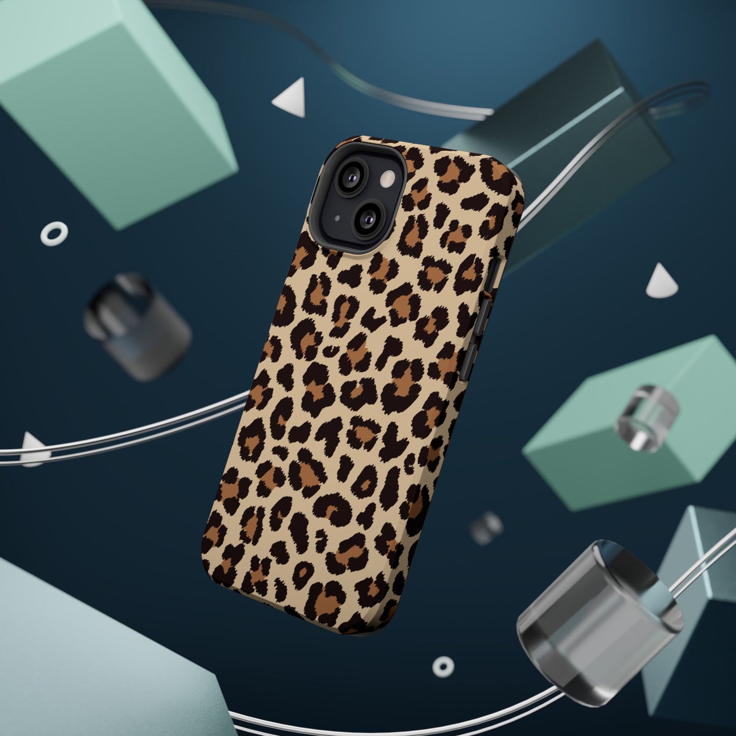 Wild Leopard Print Tough MagSafe iPhone Case – Bold Animal Pattern Design with Dual-Layer Protection