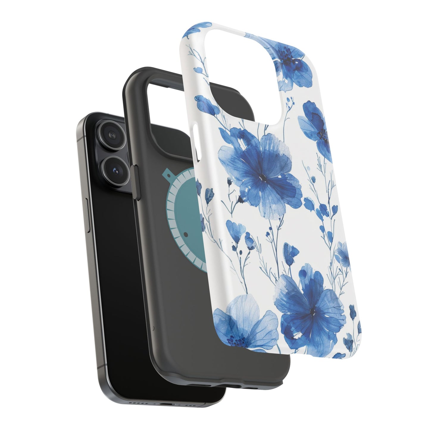 Ethereal Blue Blossoms iPhone Case