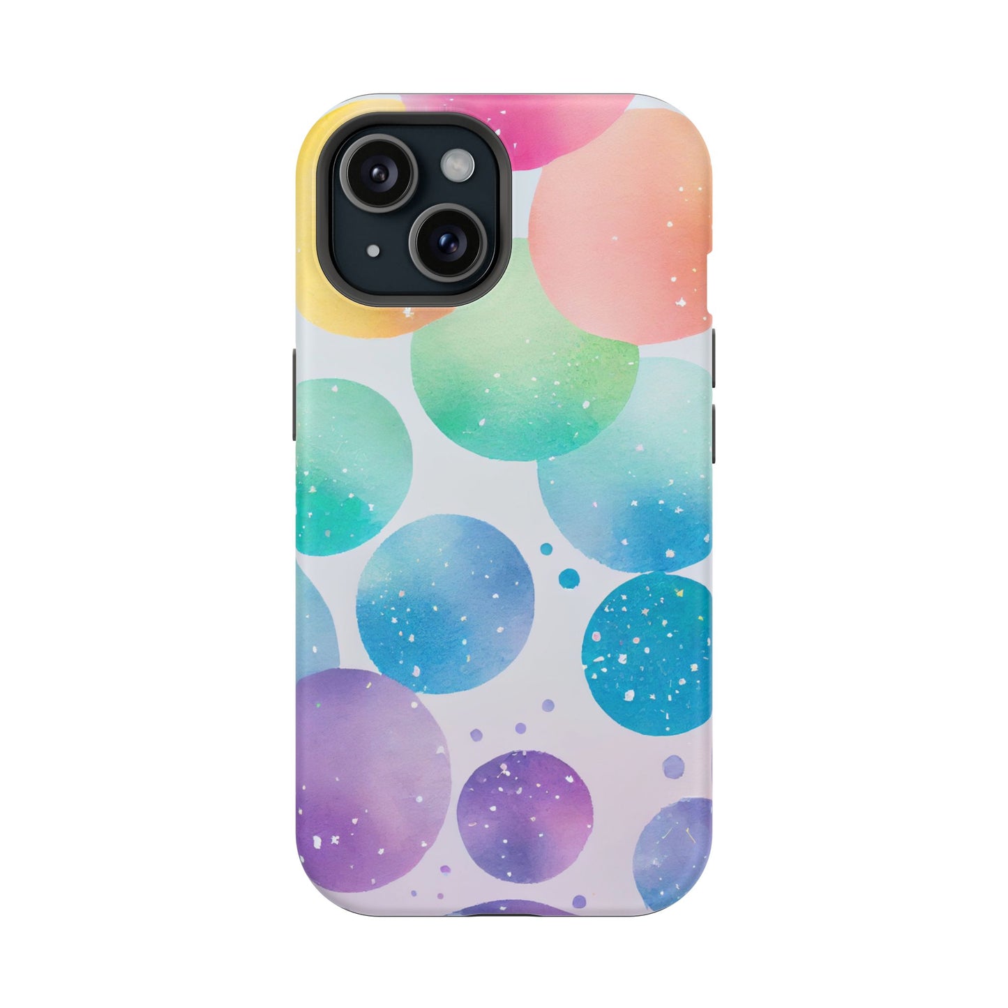 Pastel Galaxy Bubbles  MagSafe iPhone Case – Slim Design, Glossy Finish