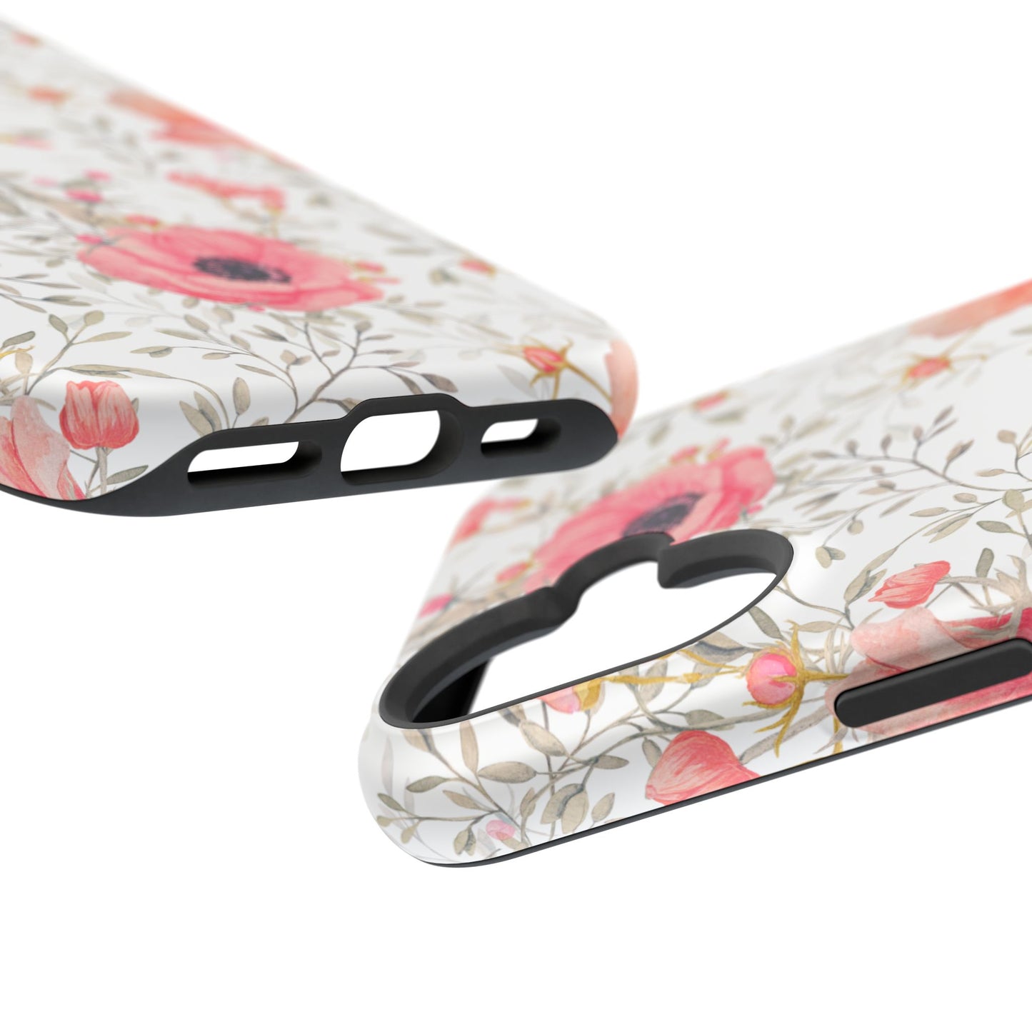 Pink Floral Watercolor MagSafe iPhone Case – Elegant Blossom Design with Magnetic Compatibility