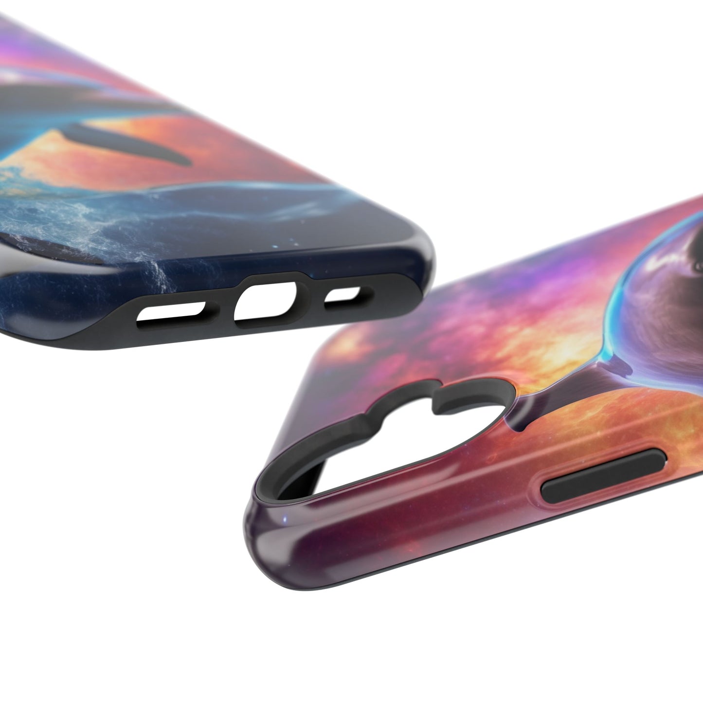 Cosmic Dolphin Galaxy Art - MagSafe-Compatible Case