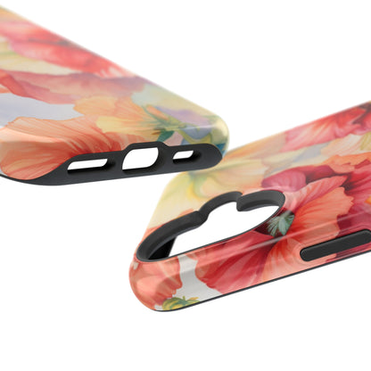 Gumamela Blush Pink Watercolor Floral – MagSafe Compatible iPhone Case