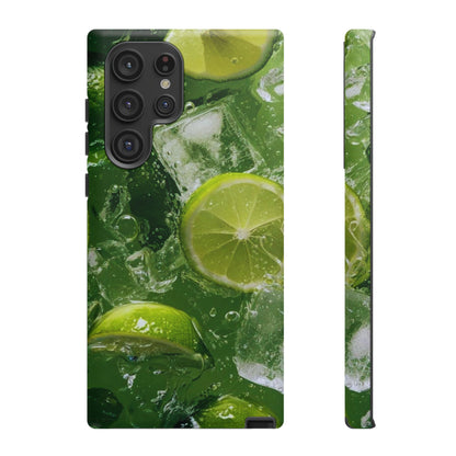 Refreshing Lime Splash Samsung Galaxy Case – Tough Protection, Vivid Dual-Layer Design