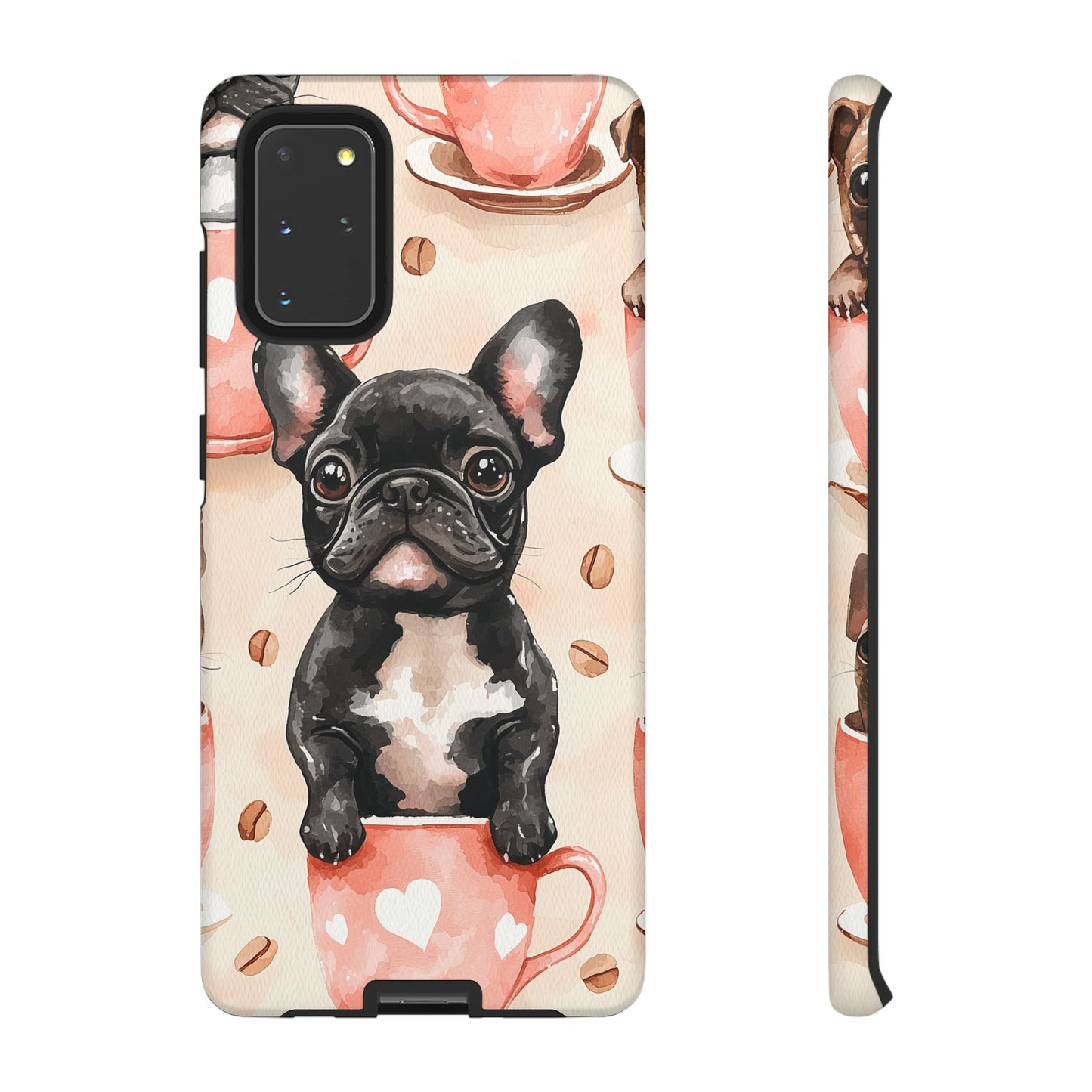 French Bulldog in Coffee Cup  Samsung Galaxy  Case – Cute Dog Art, Shockproof & Slim Design