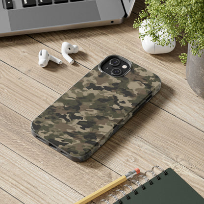 Classic Light Brown Camouflage – Durable iPhone Case with Timeless Design