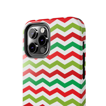 Vibrant Fiesta Chevron – Yellow Green, Green & Red Geometric Case