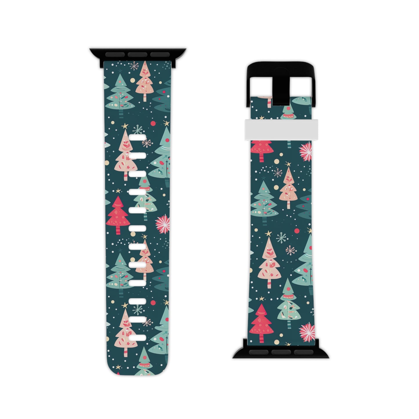 Whimsical Christmas Trees Apple Watch Band