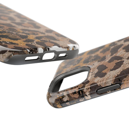 Vintage Distressed Leopard Print - MagSafe iPhone Series Case