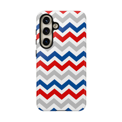 Patriotic Red, White & Blue Chevron – Bold Geometric Samsung Galaxy Case