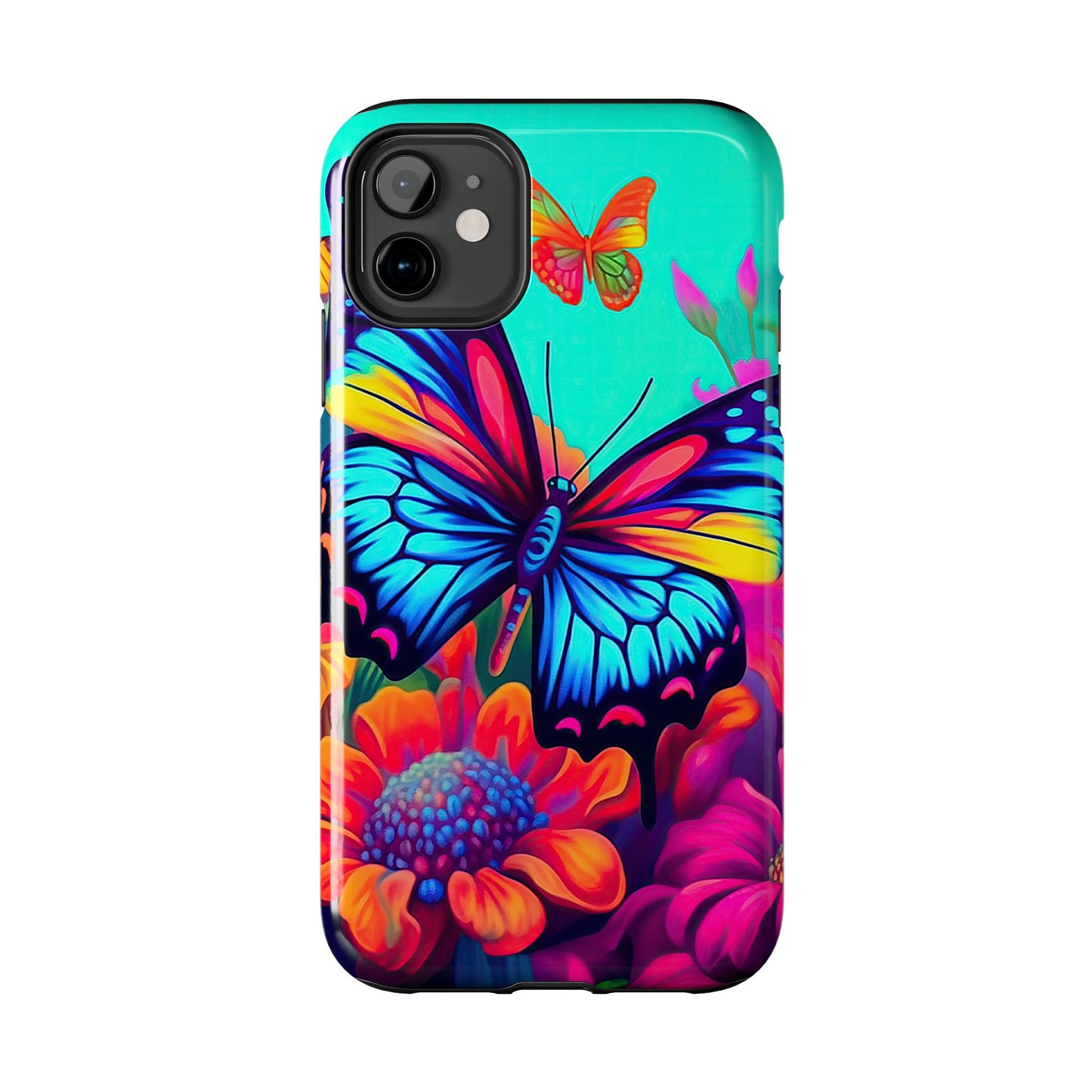 Vivid Butterfly & Floral Burst - iPhone Series Case