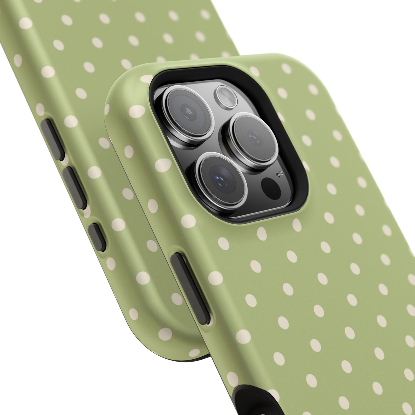 Sage Green Polka Dots – MagSafe iPhone Case