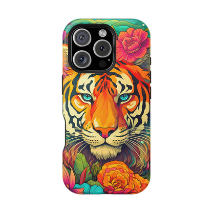 Fierce Rainbow Tiger Art - MagSafe iPhone Case