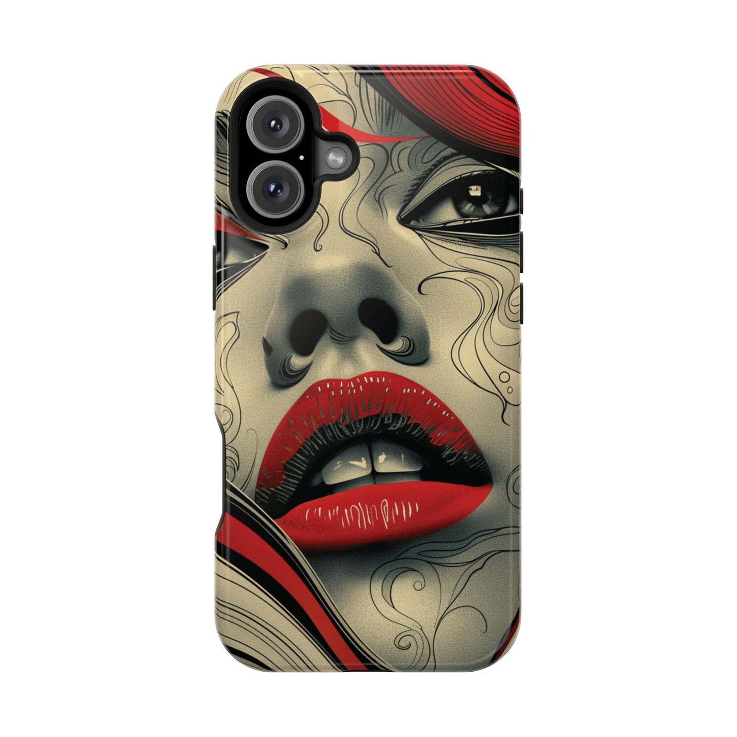 Bold Beauty Red Lips iPhone Case