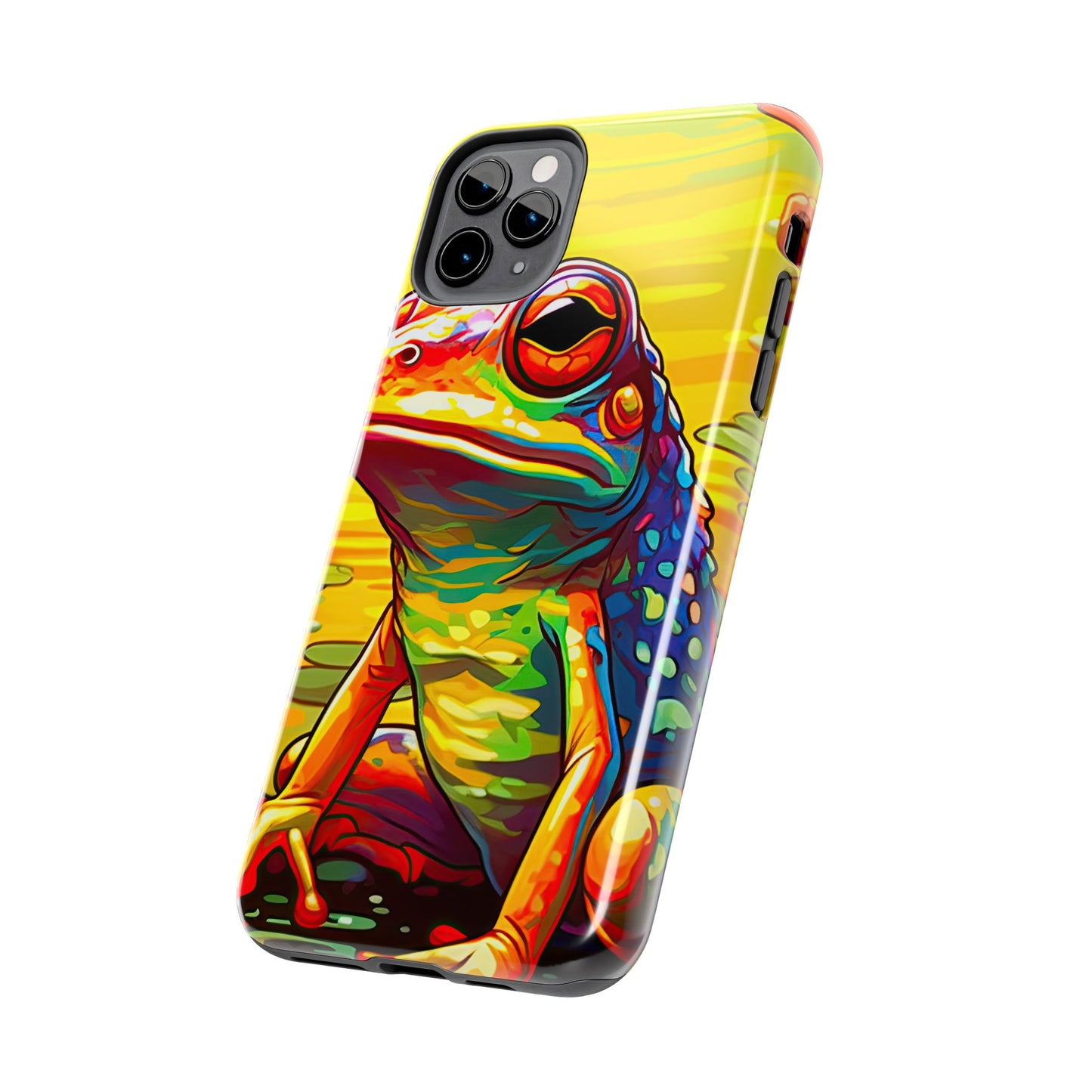 Vibrant Rainbow Frog Design – iPhone Series Case