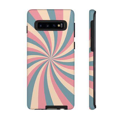 Vintage Pastel Swirl  Samsung Galaxy Case – Dual-Layer Protection with 70s-Inspired Design