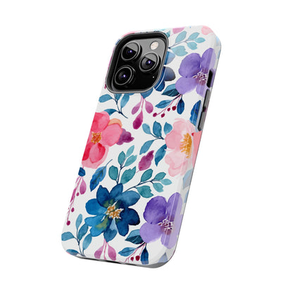 Mystic Bloom – iPhone Case with Elegant Watercolor Floral Design