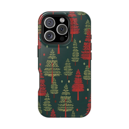 Retro Christmas Trees Pattern -  MagSafe iPhone Series Case