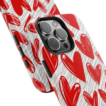 iPhone Case: Whimsical Heart Doodle